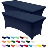 Toalha De Mesa Utopia Kitchen Spandex, Pacote Com 2 Pés, Azul Marinho
