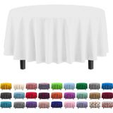 Toalha De Mesa Exquisite Premium Plastic 213 Cm Redonda Branca X12