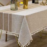 Toalha De Mesa Deep Dream Impermeável De Linho 140x180cm Light Coffee