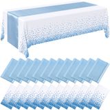 Conjunto De Toalhas De Mesa Breling Baby, Plástico Azul E Branco, 24 Unidades