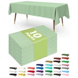 Toalha De Mesa De Plástico Descartável Pureegg, Pacote Com 10, 137 X 274 Cm