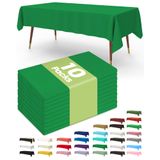Toalha De Mesa De Plástico Descartável, Pacote Com 10, 137x274cm, Verde