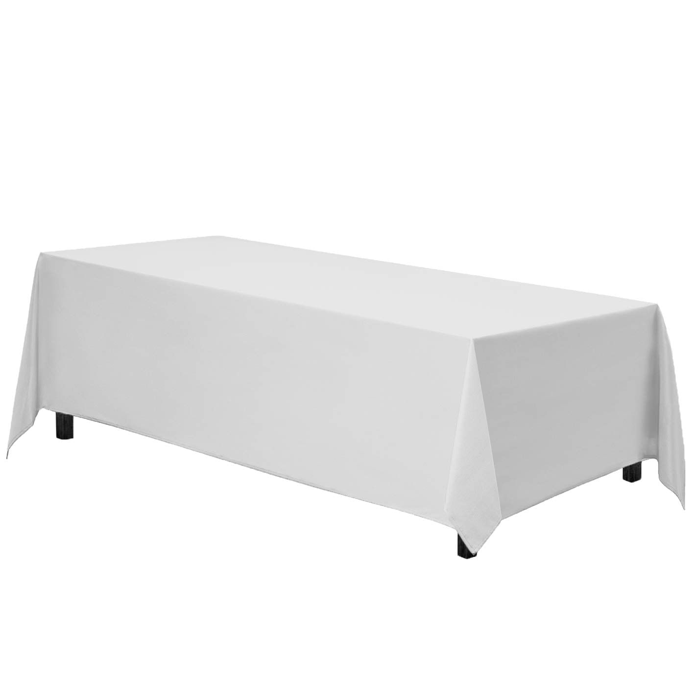 Toalha De Mesa Gee Di Moda Retangular 90x156cm Branca Para Mesa De 8 Pés