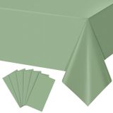 Toalha De Mesa Yidako Sage Green Plastic Para Retângulo 137x274cm