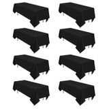 Toalha De Mesa Heneger Black 60x102in Mesa Retangular 180gsm X8