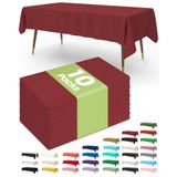 Toalha De Mesa De Plástico Descartável, Pacote Com 10 Para Festas 137x274cm