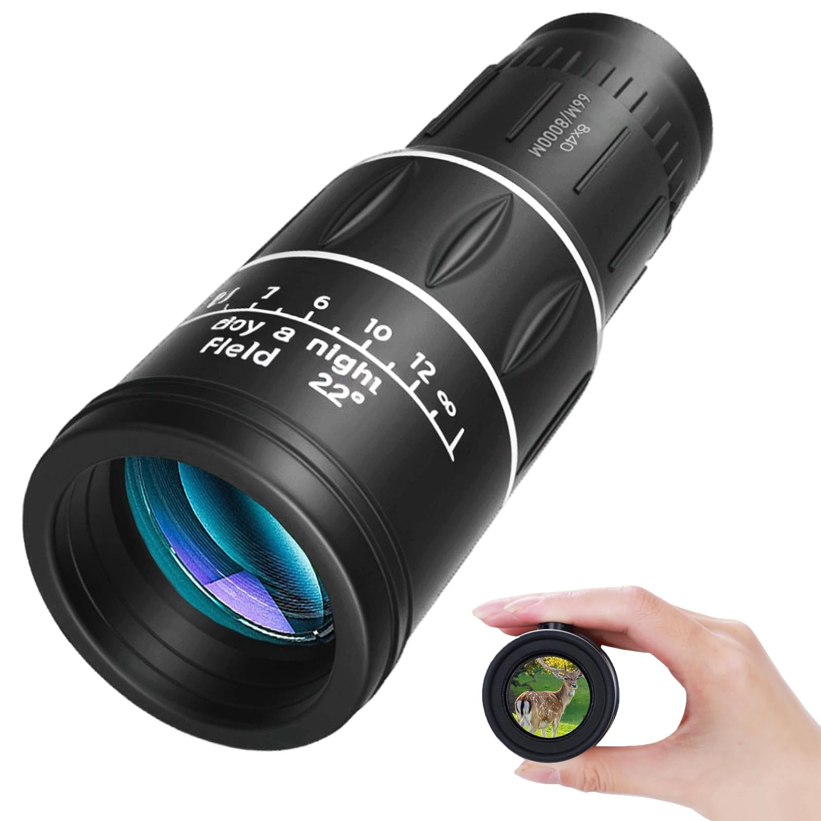 Telescópio Monocular Elgotan 8x40 Hd Bak4 Prism À Prova D'água