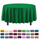 Toalha De Mesa Exquisite Premium Plastic 84 Polegadas Redonda Verde Esmeralda