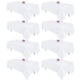 Toalha De Mesa Ckiku Poliéster Branco 60x102cm Para Retângulo De 6 Pés