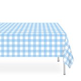 Toalha De Mesa Likajon Azul E Branca Quadriculada 54x108 Em Pacote Com 6