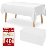 Toalha De Mesa De Plástico Descartável Rowin-sydd, 54x108in, Pacote Com 40