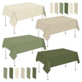 Toalha De Mesa Whaline Nude Sage Green Plastic 54x108 In 16 Unidades