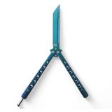 Canivete Butterfly Com Corte Aço Inox Bsl-6 Fade Roxo Verde Cor:verde