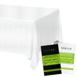 Toalha De Mesa Newook White Paper &amp; Plastic 54x108in Para Retângulo