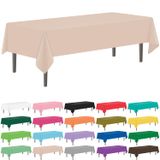 Toalha De Mesa Ysyj Descartável De Plástico 137x274cm Bege X12