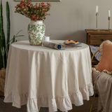 Toalha De Mesa Glory Season Retro Farmhouse Ruffle 180 Cm Redonda
