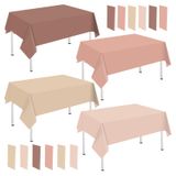 Toalha De Mesa Whaline Boho Brown Plastic 16 Unidades Retangular De 137 X 274 Cm