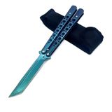 Canivete Aço Inox Corte Fio Fade Verde Roxo Bsl-6 Butterfly