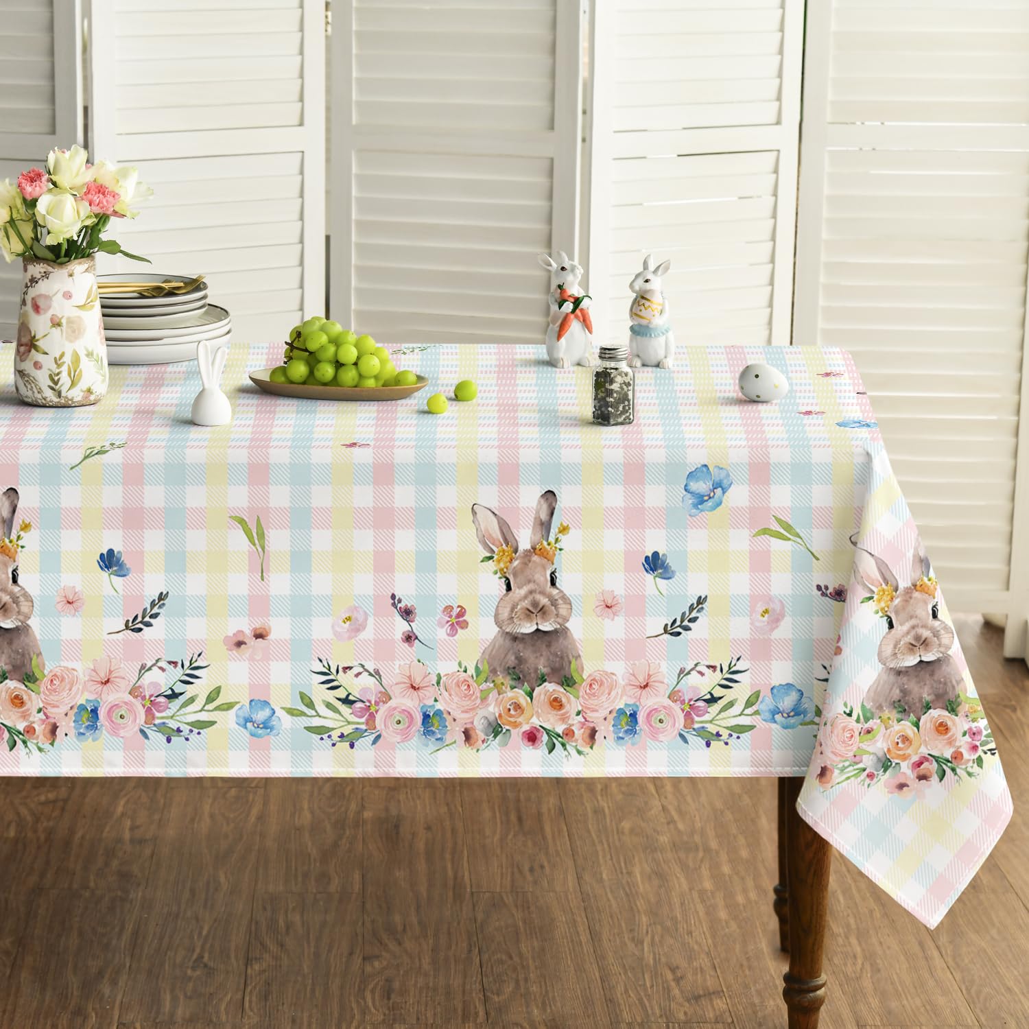 Toalha De Mesa Horaldaily Easter 152x305cm Poliéster Retangular