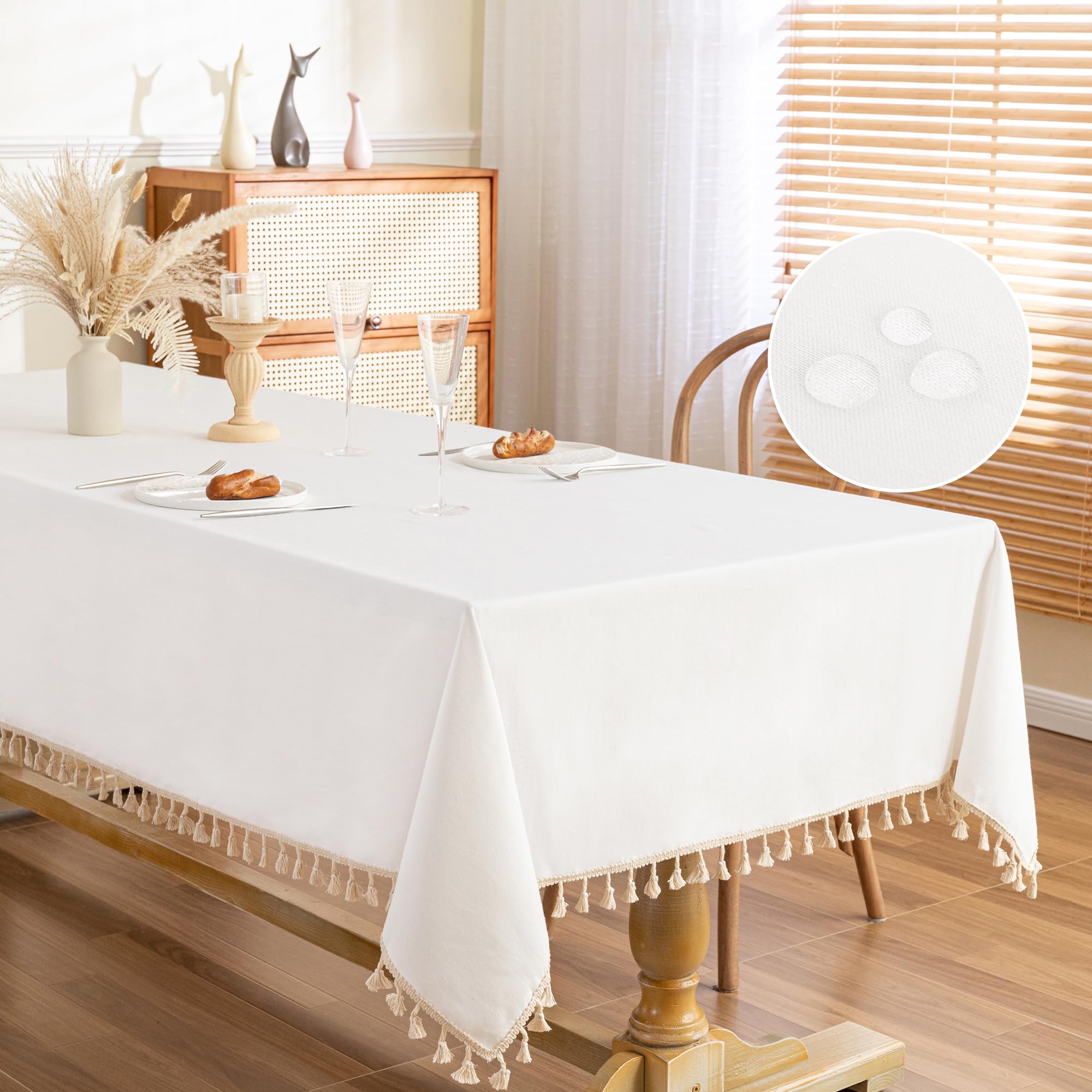 Toalha De Mesa Mysky Home Retangular Branca 140x220cm Impermeável