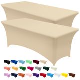 Toalha De Mesa Utopia Kitchen Spandex, Pacote Com 2 Unidades De Champanhe De 8 Pés