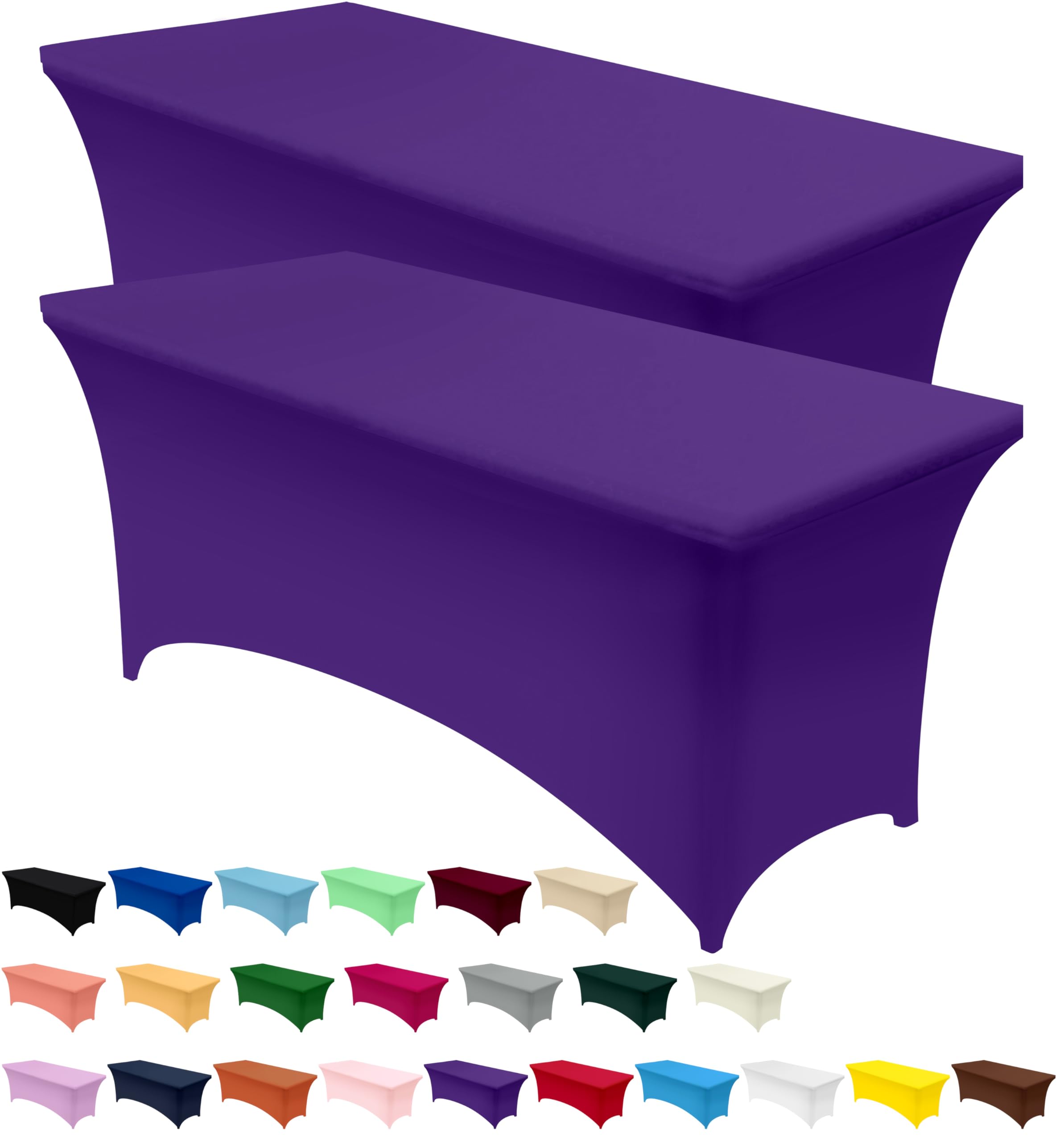 Toalha De Mesa Utopia Kitchen Spandex, Pacote Com 2 Unidades, Roxa, 120x75x75cm