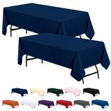 Toalha De Mesa Utopia Kitchen, Pacote Com 2, Retângulo De 1,8 X 3 M, Azul Marinho