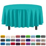 Toalha De Mesa Exquisite Premium Plastic 213 Cm Redonda Azul Aqua