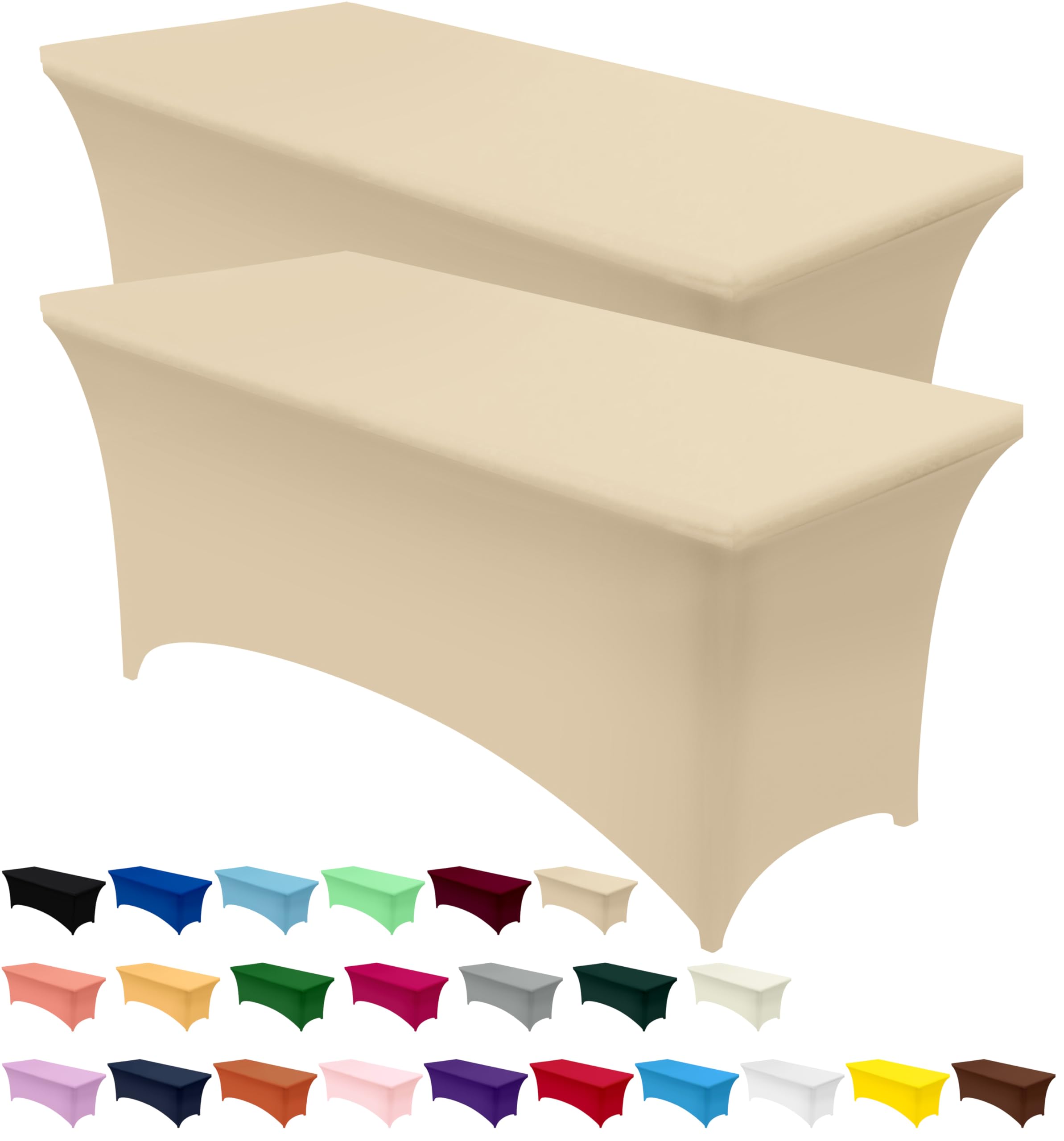 Toalha De Mesa Utopia Kitchen Spandex, Pacote Com 2 Unidades De Champanhe De 4 Pés