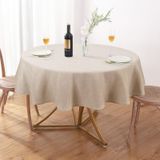 Toalha De Mesa Ausspvoct De Linho Texturizado Impermeável 137 Cm Redonda