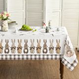 Toalha De Mesa Horaldaily Easter 152x305cm Poliéster Retangular
