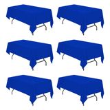 Toalha De Mesa Brillmax Azul Royal 100% Poliéster 180x260cm 6 Pés
