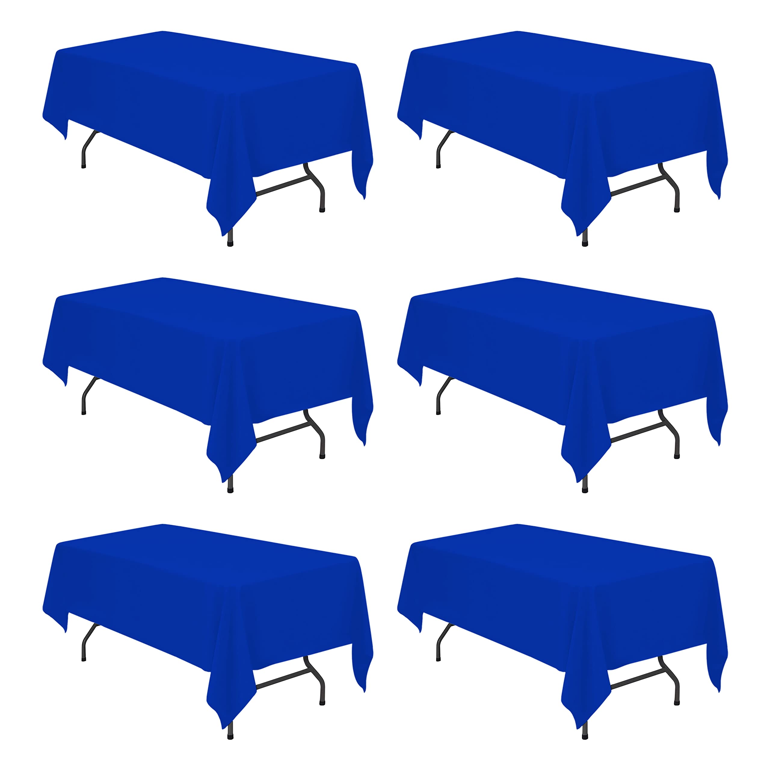 Toalha De Mesa Brillmax Azul Royal 100% Poliéster 180x260cm 6 Pés