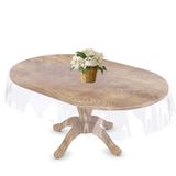 Capa De Toalha De Mesa Feelingwarm Clear Vinyl 60x90cm Oval