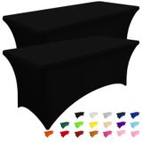 Toalha De Mesa Smiry Elastic Fitted Stretch 8ft (preta)