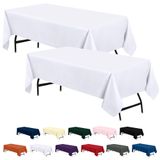 Toalha De Mesa Utopia Kitchen Retangular 90x156cm, Branca, Pacote Com 2