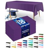 Toalha De Mesa De Plástico Descartável Pureegg, 20 Pacotes, Roxa