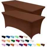 Toalha De Mesa Utopia Kitchen Spandex, Pacote Com 2 Unidades De Café Claro De 6 Pés