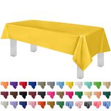Toalha De Mesa De Plástico Descartável Grandipity, Pacote Com 12 Unidades, Amarela