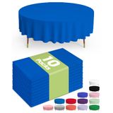 Toalha De Mesa De Plástico Descartável, Pacote Com 10 Unidades, 84 Polegadas, Blue Pureegg