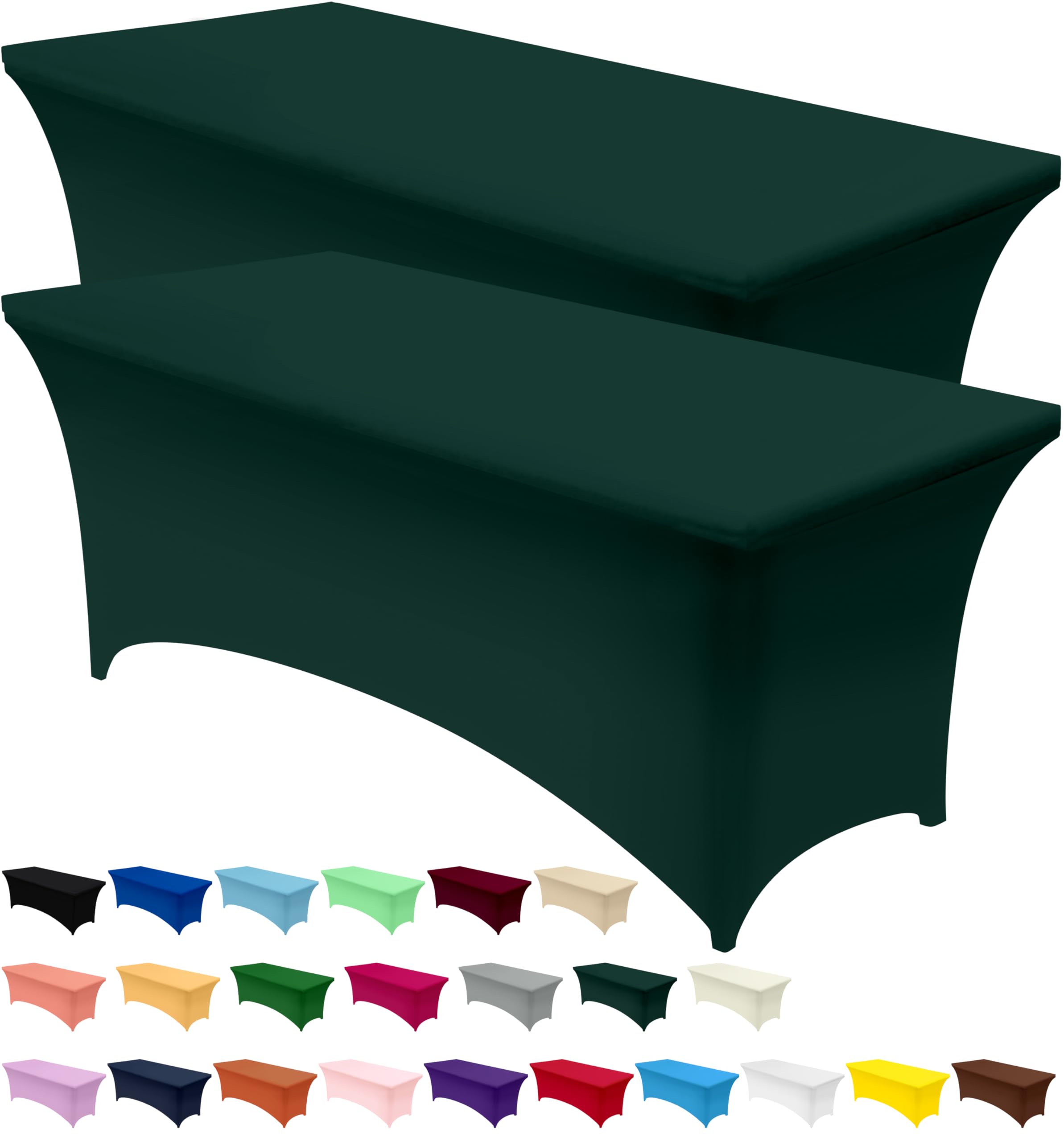 Pacote Com 2 Toalhas De Mesa Utopia Kitchen Spandex [1,8 M, Verde Hunter]