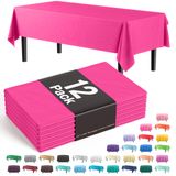 Toalha De Mesa Exquisite Premium Plastic, Pacote Com 12, 137 Cm X 274 Cm