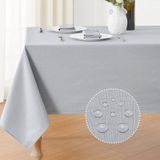 Toalha De Mesa Veblandy Texturizada Retangular 152x213cm Cinza Claro