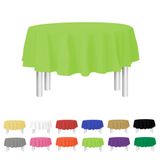 Toalha De Mesa De Plástico, Dimensões De Festa, Verde Limão, 84 Polegadas, Pacote Com 12