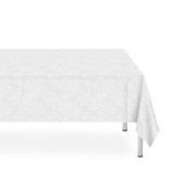 Toalha De Mesa De Renda De Plástico Likajon Branca 54x108 Em 6 Pacotes