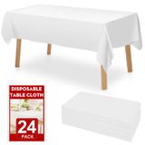 Toalha De Mesa De Plástico Descartável Rowin-sydd, 54x108in, Pacote Com 24
