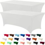 Toalha De Mesa Utopia Kitchen, 6 Pés De Elastano [pacote Com 2, Branca] 200 Gsm