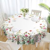 Toalha De Mesa Eikione, Resistente À Água, Capa De Mesa Redonda De 152 Cm