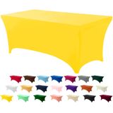 Toalha De Mesa Utopia Kitchen 6 Pés, Elastano, Amarela, 200 G/m², Elástica