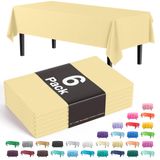 Toalha De Mesa Exquisite Premium Plastic 137cm X 274cm Amarelo Claro